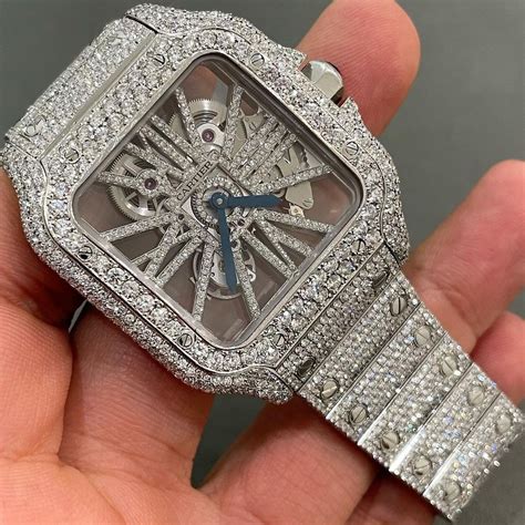 moissanite skeleton watches